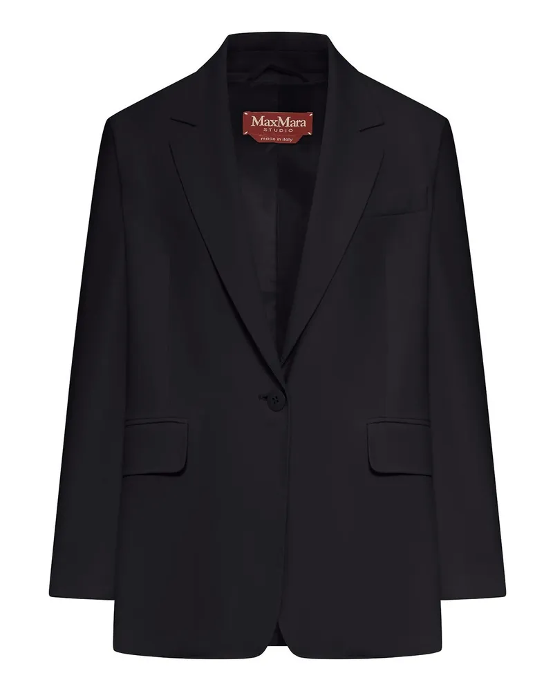 Max Mara Knielanger Mantel - Schwarz Schwarz