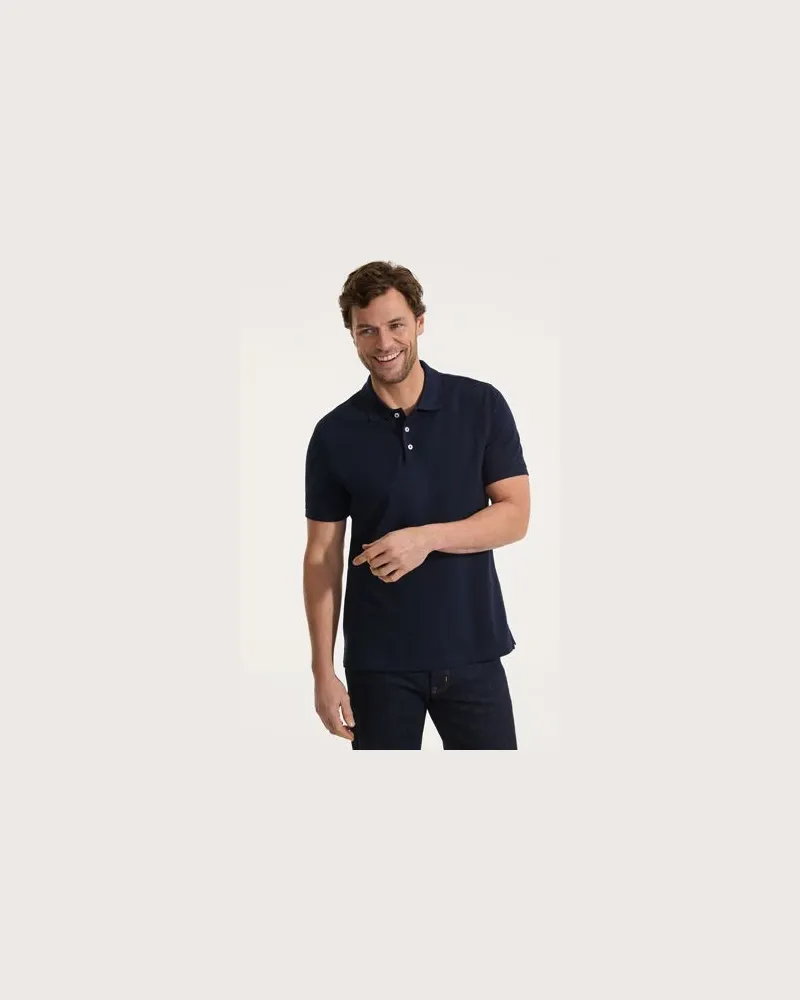 Lands' End Performance Piqué-Poloshirt, Herren, Größe:60 regular, Blau, Baumwoll-Mischung, by Blau