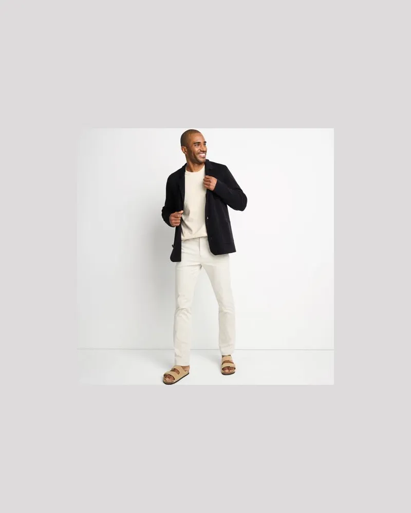 Lands' End Sakko aus Baumwoll-Feinstrick, Herren, Größe:56-58 regular, Grau, Baumwolle, by Grau