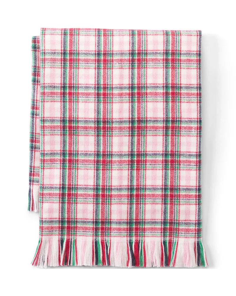 Lands' End CashTouch Jacquard-Decke, Damen, Größe:null regular, Pink, Polyester, by Pink