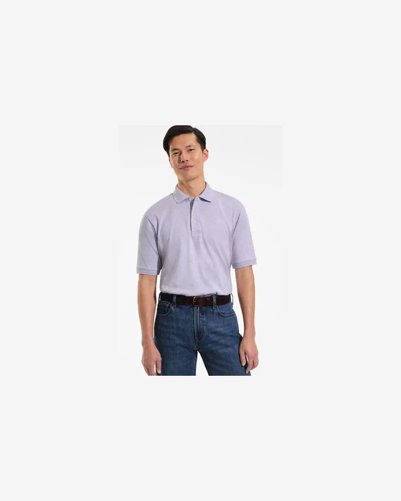 Lands' End Supima Kurzarm-Polo, Classic Fit, Herren, Größe:60 regular, Lila, Baumwolle, by Lila