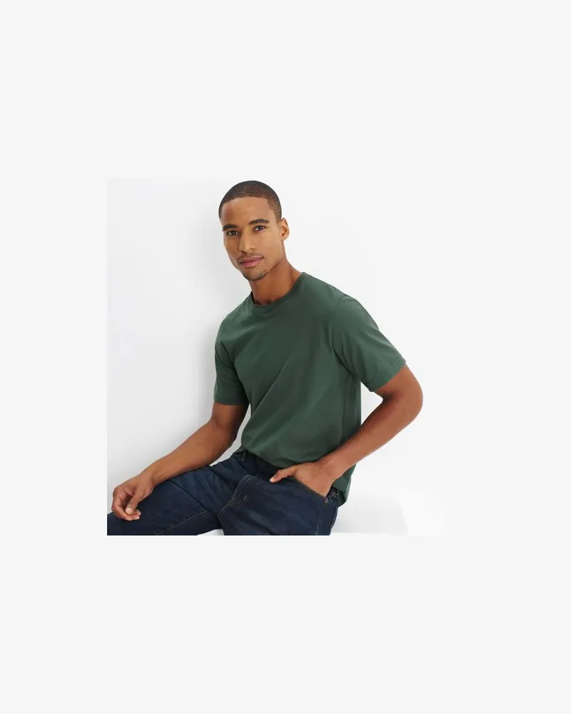 Lands' End Super-T Kurzarm-Shirt, Classic Fit, Herren, Größe tall, Grün, Baumwolle, by Grün