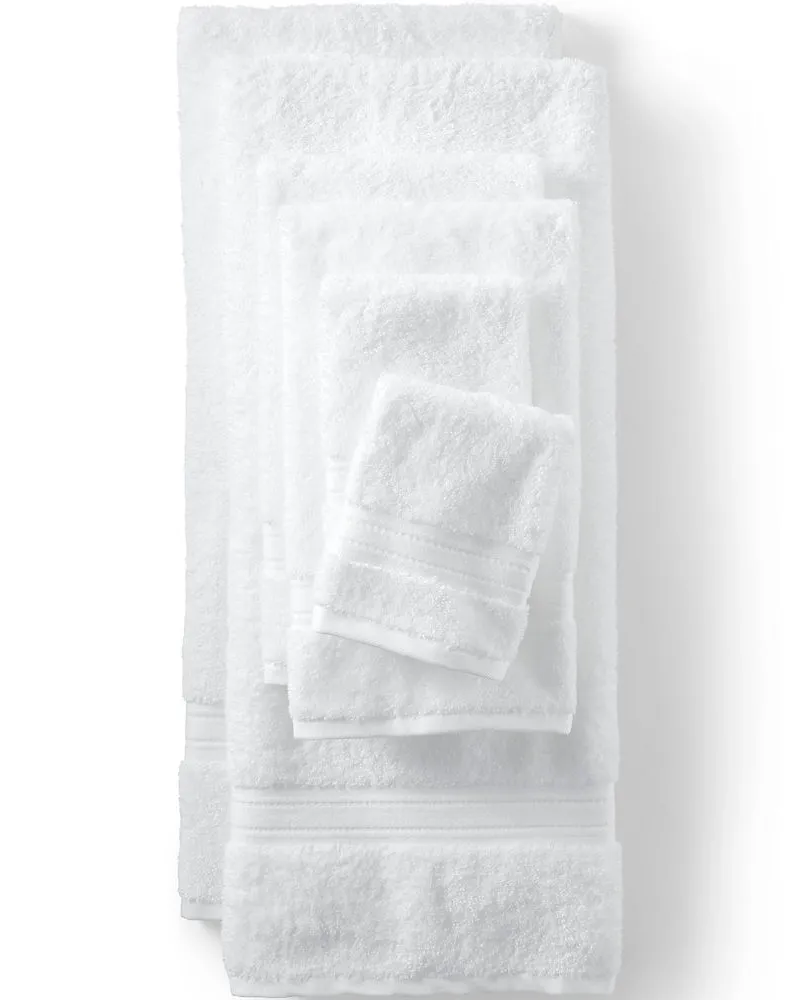 Lands' End Supima Handtuch-Set, Damen, Größe:null regular, Weiß, Baumwolle, by Weiß