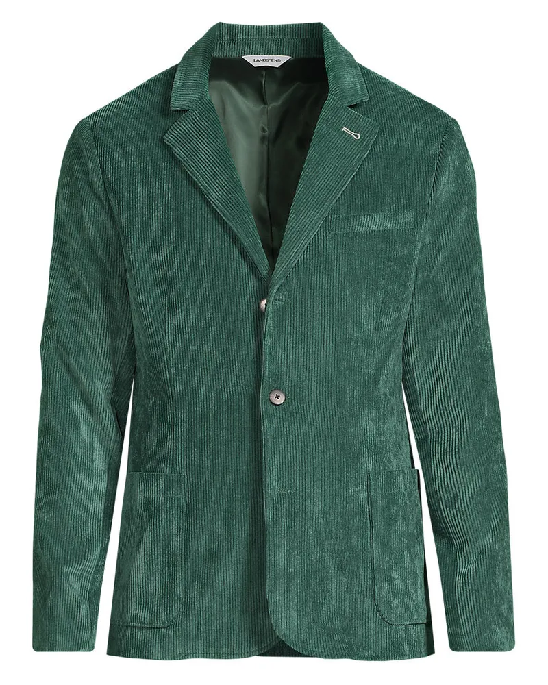 Lands' End Cordblazer, Herren, Größe regular, Grün, Polyester/Nylon/Polyester-Mischung, by Grün