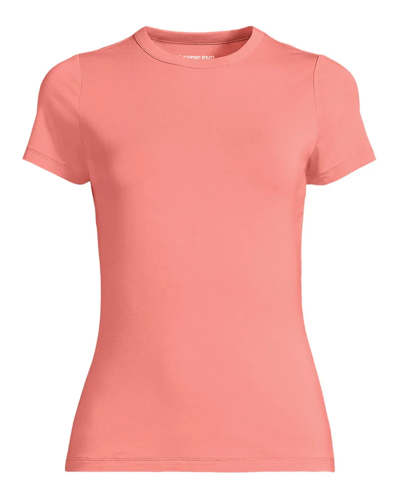 Lands' End Kühlendes Rundhals-Shirt, Damen, Größe regular, Orange, Elasthan/Viskose-Mischung, by Orange
