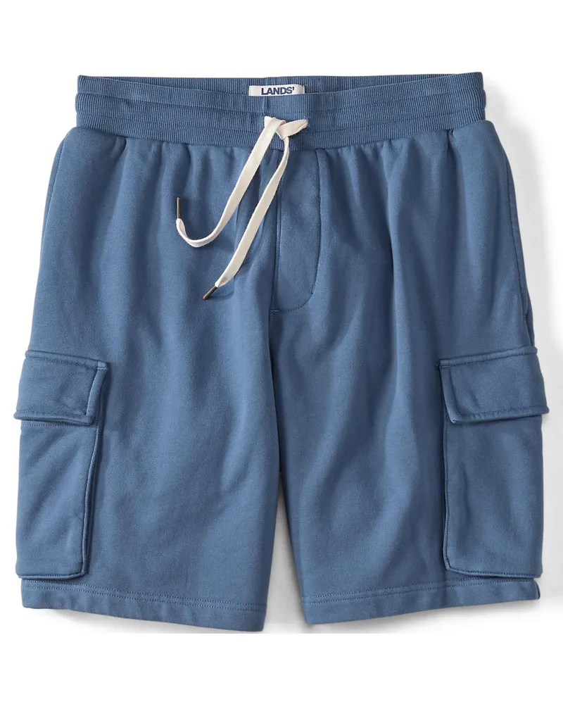 Lands' End Cargo-Shorts Serious Sweats, Herren, Größe regular, Blau, Baumwolle, by Blau