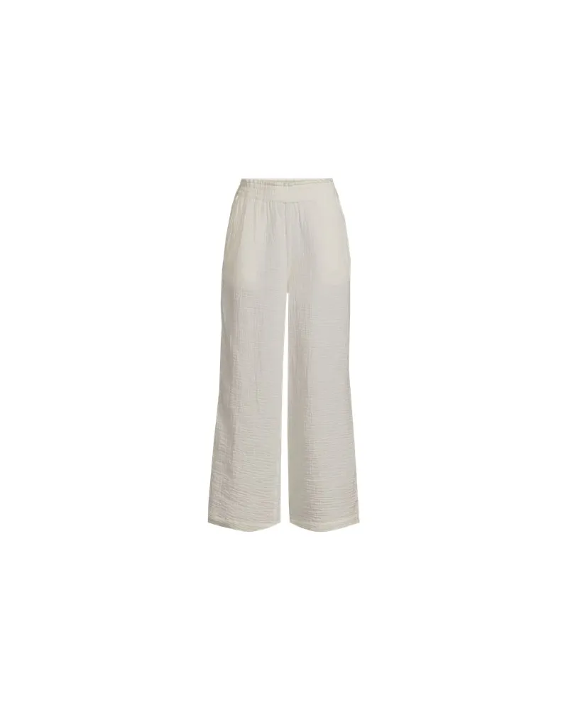 Lands' End Musselin-Schlupfhose mit weitem 7/8-Bein, Damen, Größe:44-46 regular, Weiß, Baumwolle, by Weiß