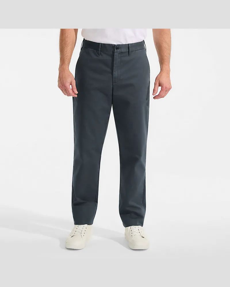 Lands' End Classic Fit Chinohose TRAVEL, Herren, Größe regular, Grau, Baumwoll-Mischung/Polyester-Mischung, by Grau