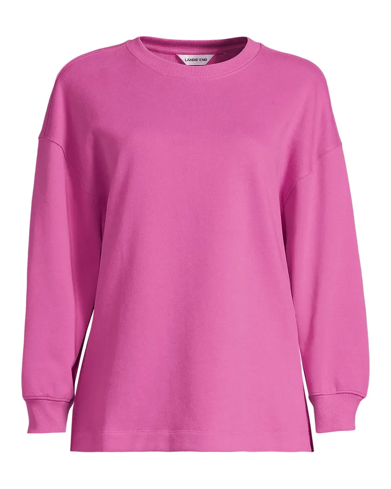 Lands' End Leichtes Sweatshirt, Damen, Größe plus, Pink, Baumwolle, by Pink