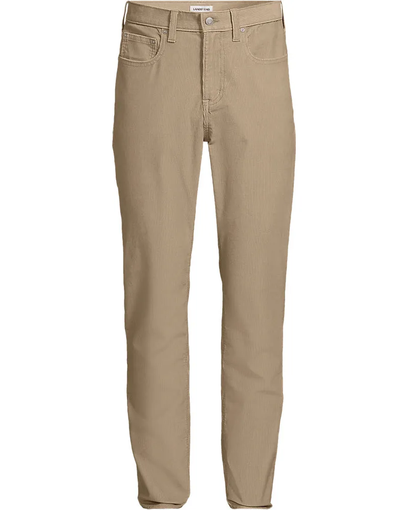 Lands' End Slim Fit Cordhose, Herren, Größe regular, Beige, Elasthan/Baumwoll-Mischung, by Beige