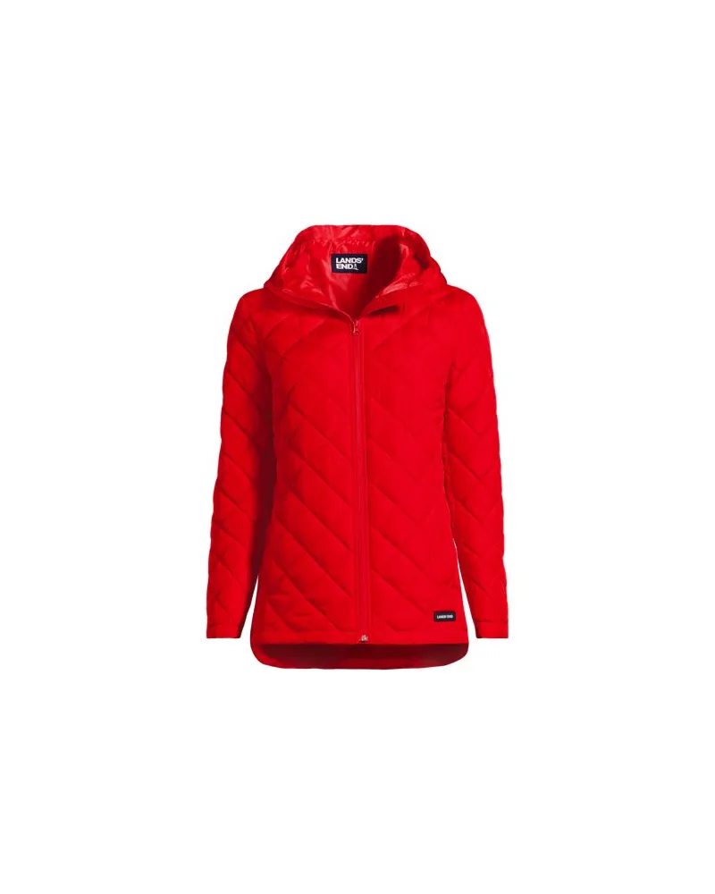 Lands' End FeatherFree Steppjacke, Damen, Größe plus, Rot, Polyester, by Rot