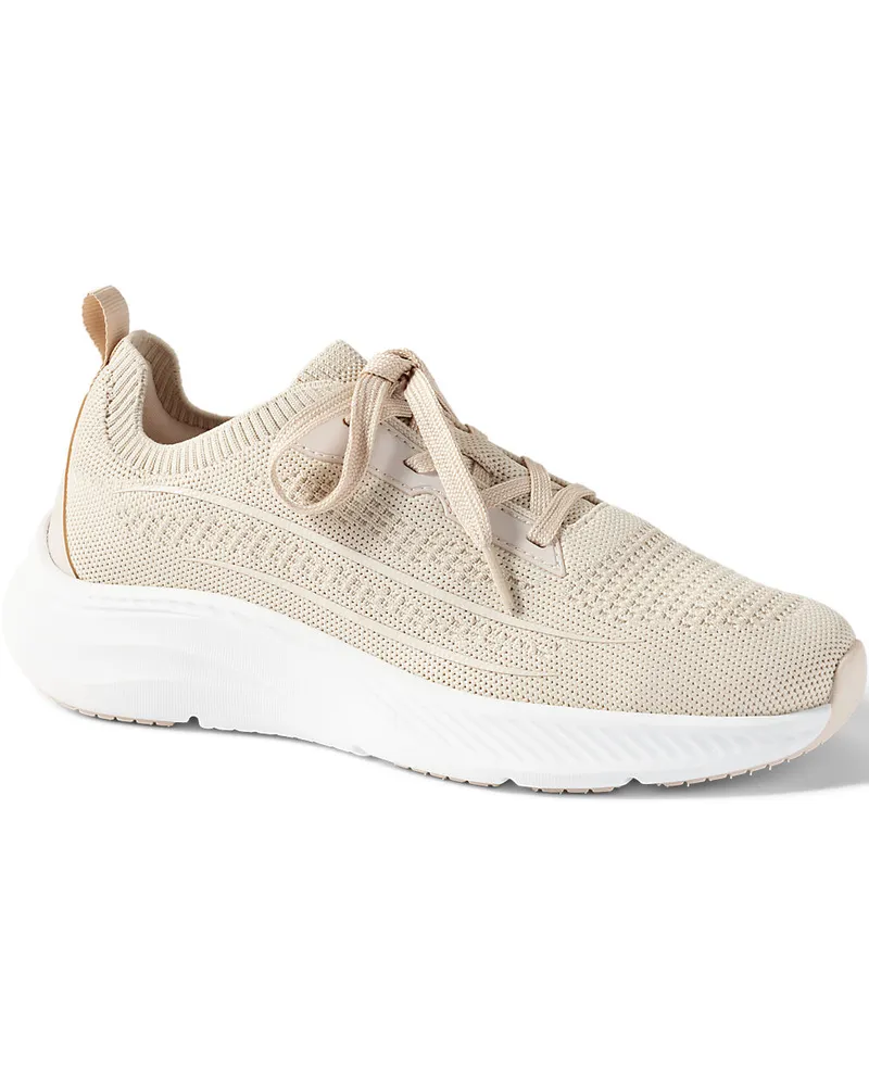 Lands' End Leichte Sneaker in Strick-Optik, Damen, Größe regular, Beige, Polyester, by Beige