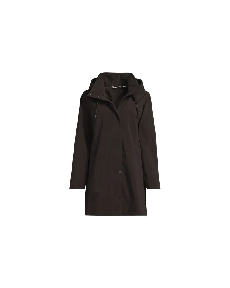 Lands' End Leichte laminierte Regenjacke, Damen, Größe regular, Braun, Polyester, by Braun