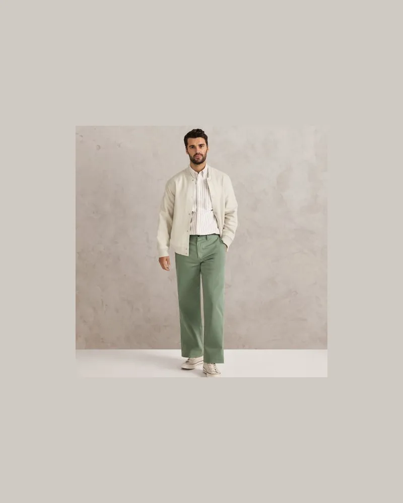 Lands' End Chino-Hose im Straight Fit, Herren, Größe regular, Grün, by Grün