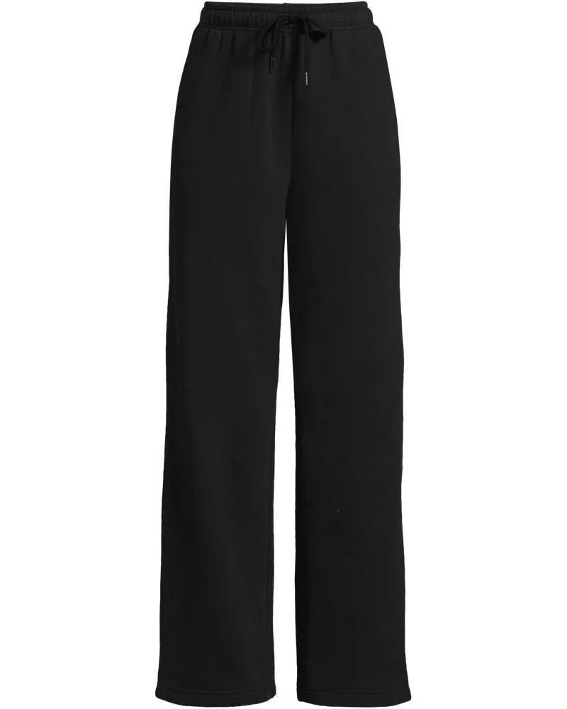 Lands' End Jogginghose mit geradem Bein SERIOUS SWEATS, Damen, Größe regular, Schwarz, Baumwoll-Mischung/Polyester-Mischung, by Schwarz