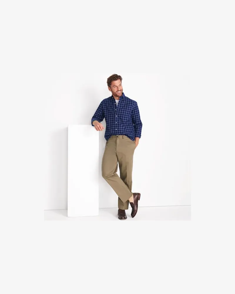 Lands' End CLASSIC FIT Bügelleichte Chino, Herren, Größe regular, Braun, Baumwolle, by Braun