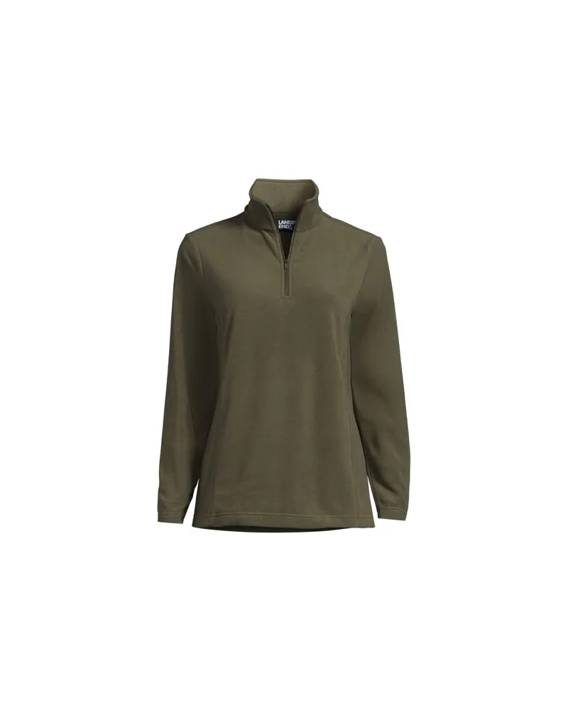 Lands' End Anyweather™ Fleece-Pullover mit Reißverschluss, Damen, Größe:44-46 petite, Grün, Polyester, by Grün