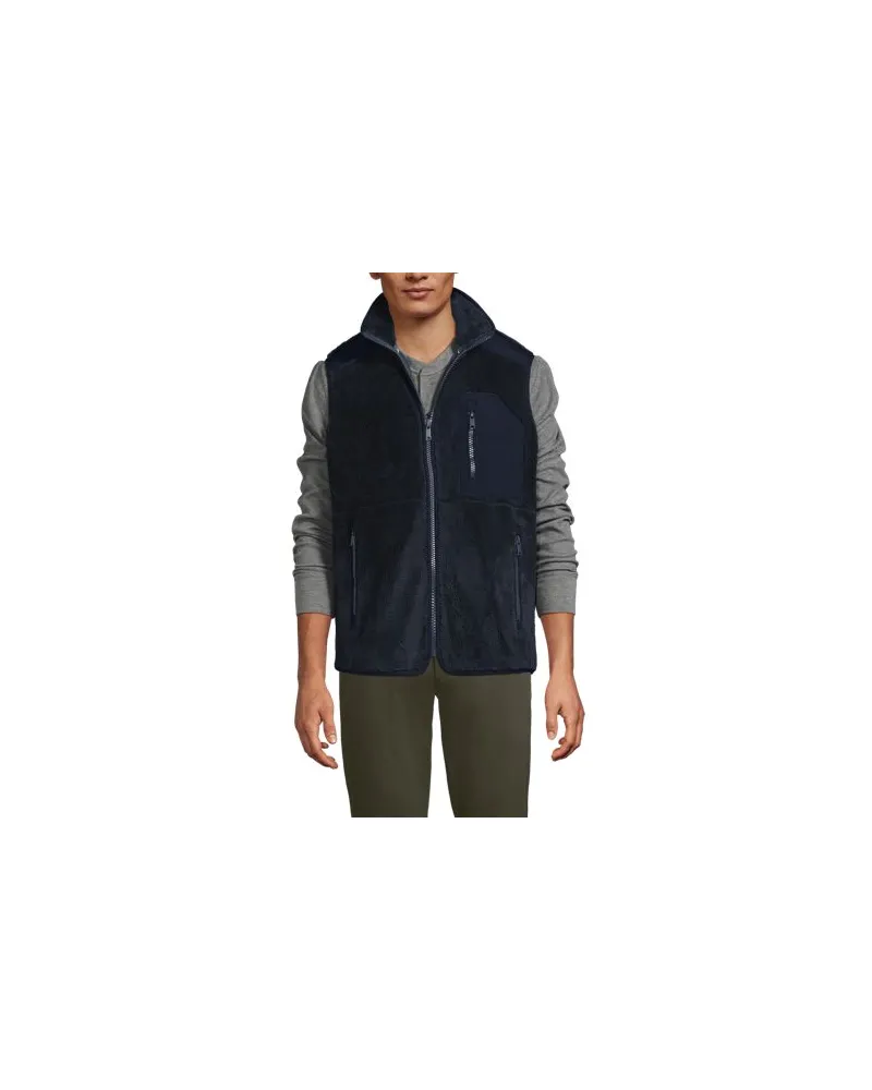 Lands' End Teddy-Weste, Herren, Größe:56-58 regular, Blau, Polyester, by Blau