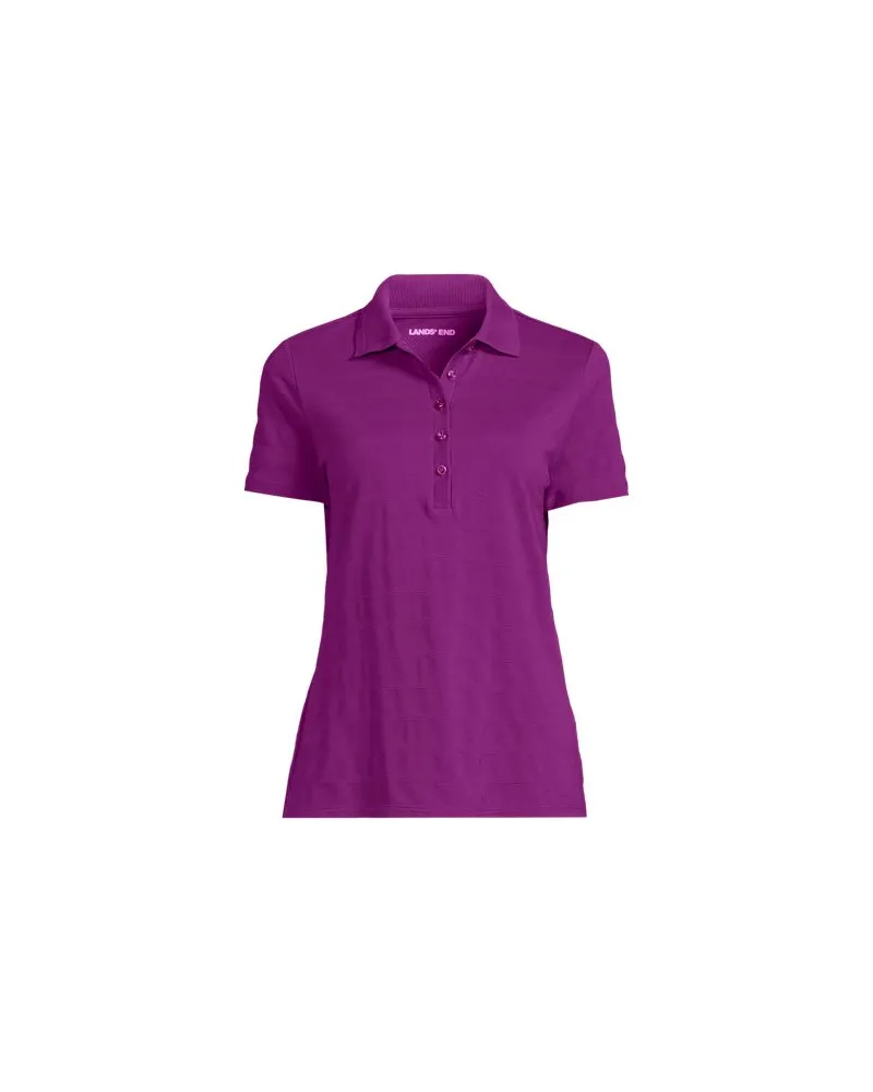 Lands' End Piqué-Poloshirt, Damen, Größe plus, Lila, Baumwolle, by Lila