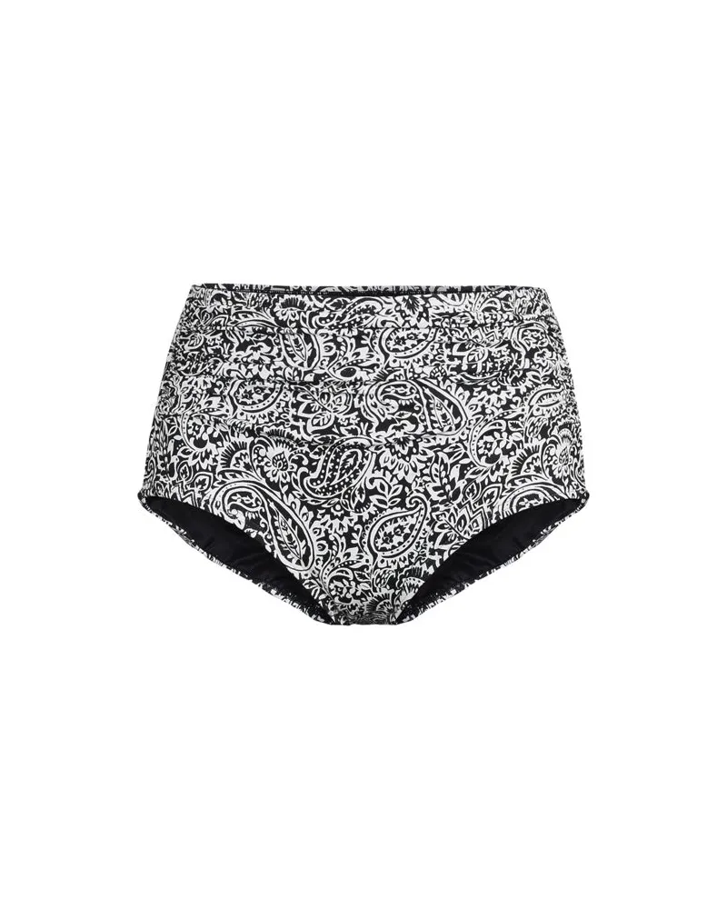 Lands' End Geraffte Bikinihose, figurstraffend, Damen, Größe:32-34 regular, Schwarz, Elasthan/Nylon-Mischung, by Schwarz