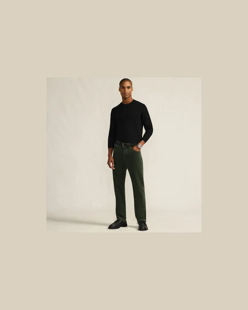 Lands' End Feincord-Hose Straight Fit, Herren, GrÃ¶ÃŸe regular, GrÃ¼n, Baumwolle/Baumwoll-Mischung, by Grã¼n