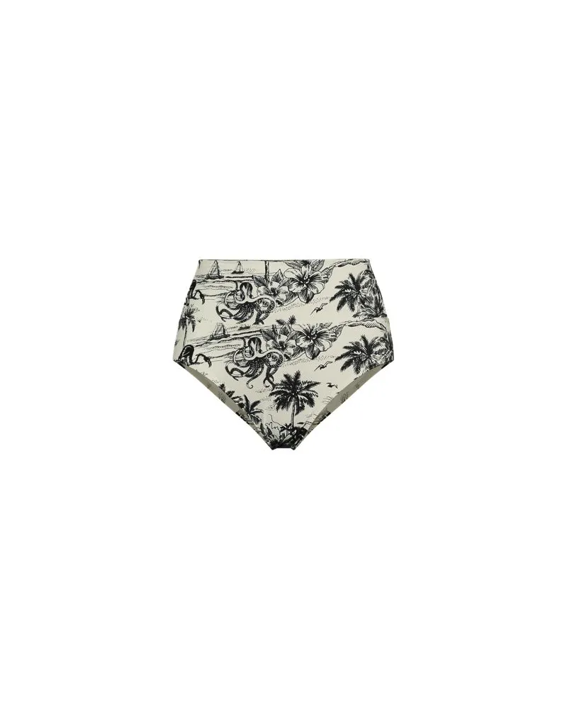 Lands' End Bikinihose zum Umschlagen, High Waist,, Damen, Größe plus, Weiß, Elasthan/Nylon-Mischung, by Weiß