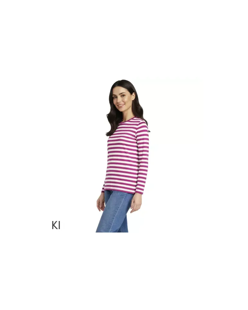Lands' End Supima-Shirt, Langarm, Damen, Größe petite, Pink, Baumwolle, by Pink