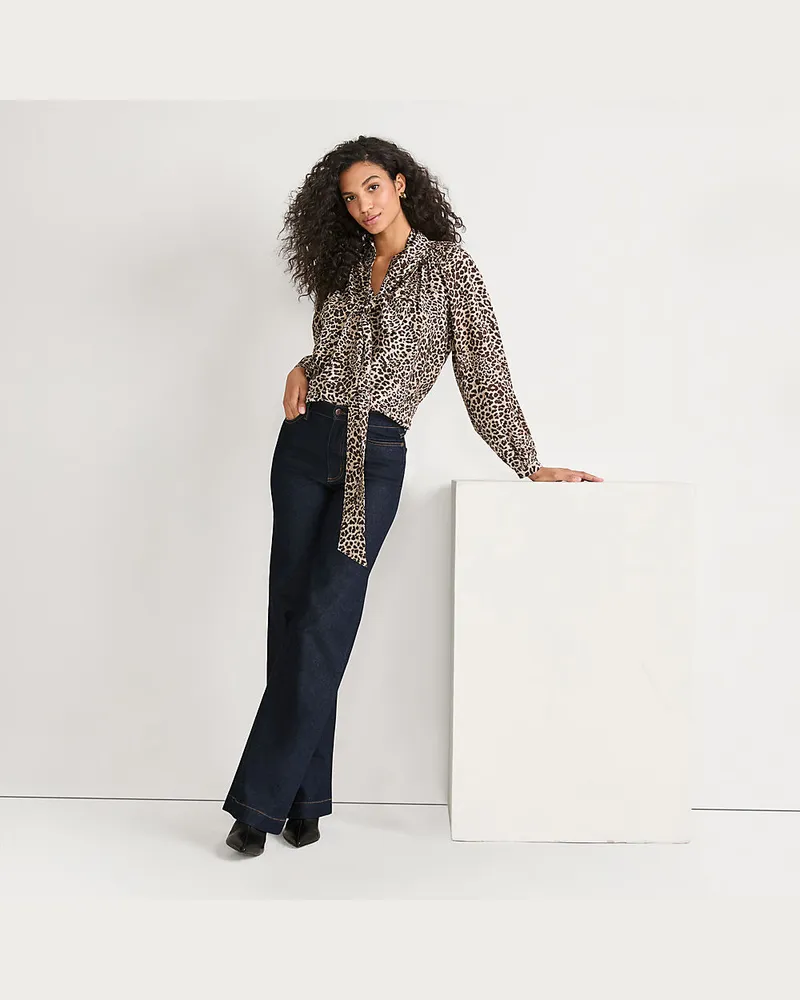 Lands' End Schluppenbluse, Damen, Größe regular, Sonstige, Polyester/Viskose, by Sonstige