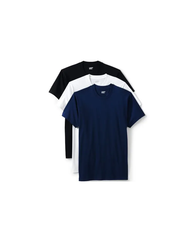 Lands' End Kurzarm-Shirt mit Rundhalsausschnitt (3er-Set), Herren, Größe:48-50 regular, Sonstige, Baumwolle, by Sonstige