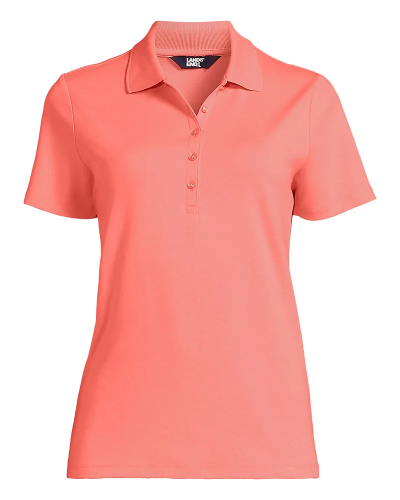 Lands' End Supima® Polo-Shirt, Damen, Größe plus, Orange, Baumwolle, by Orange