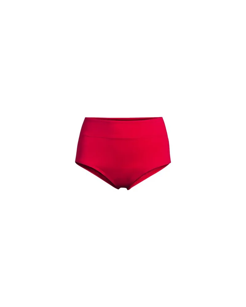 Lands' End Control-Bikinihose High Waist CHLORRESISTENT, Damen, Größe plus, Rot, Elasthan/Nylon-Mischung, by Rot
