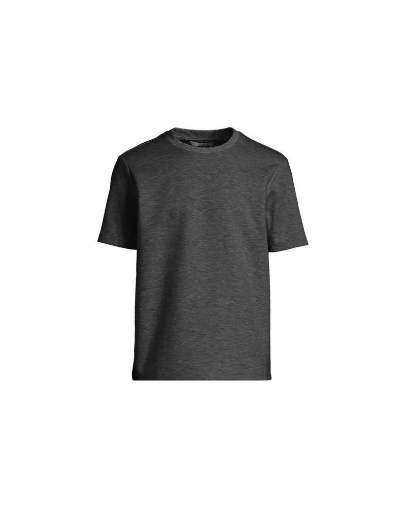 Lands' End Deluxe Soft T-Shirt, Herren, Größe:52-54 regular, Grau, Baumwolle/Polyester/Baumwoll-Mischung, by Grau