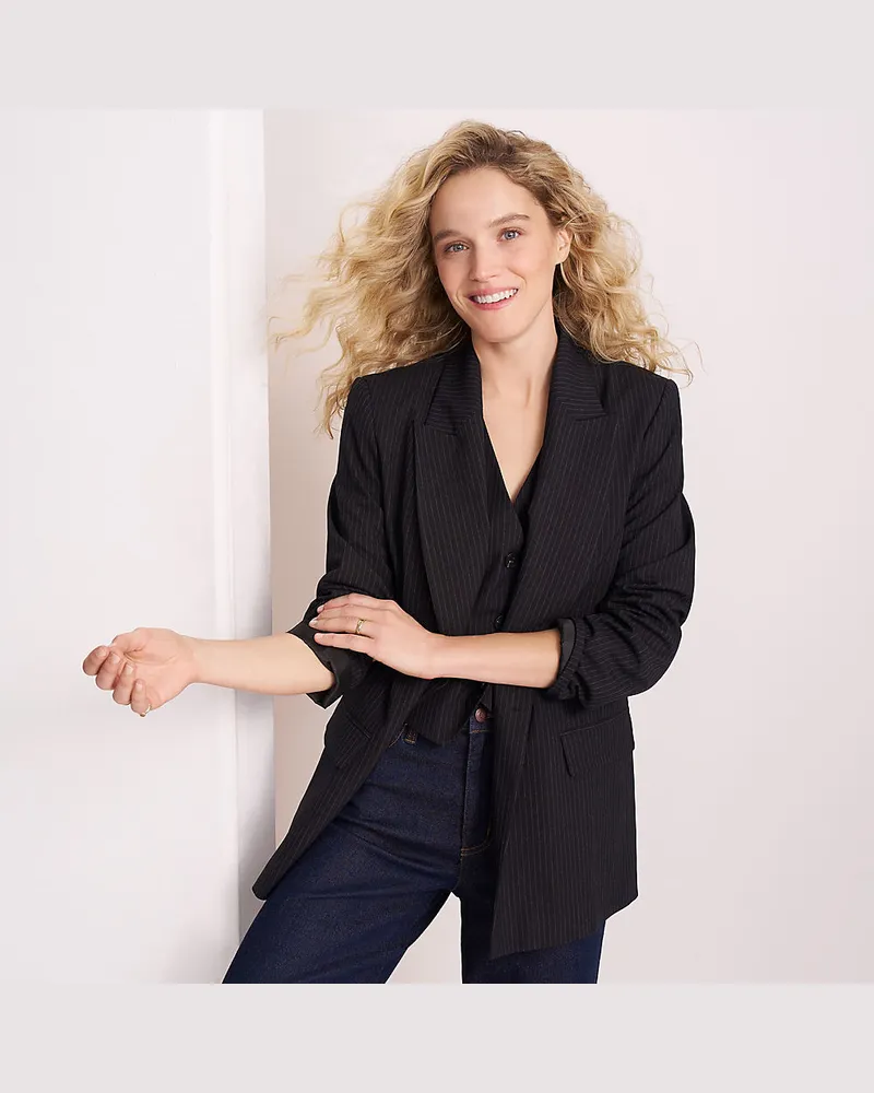 Lands' End Blazer, Damen, Größe regular, Sonstige, Polyester, by Sonstige