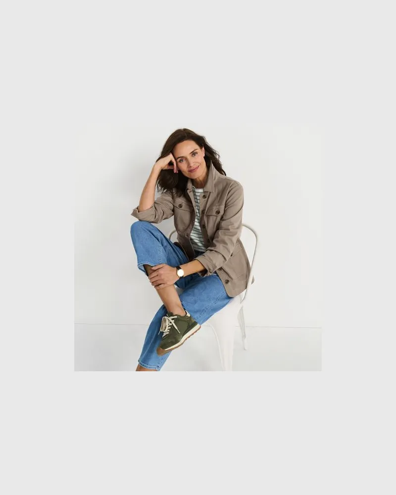 Lands' End Utility-Jacke, Damen, Größe:32-34 regular, Braun, Elasthan/Kunstseide/Lyocell (Viskose), by Braun