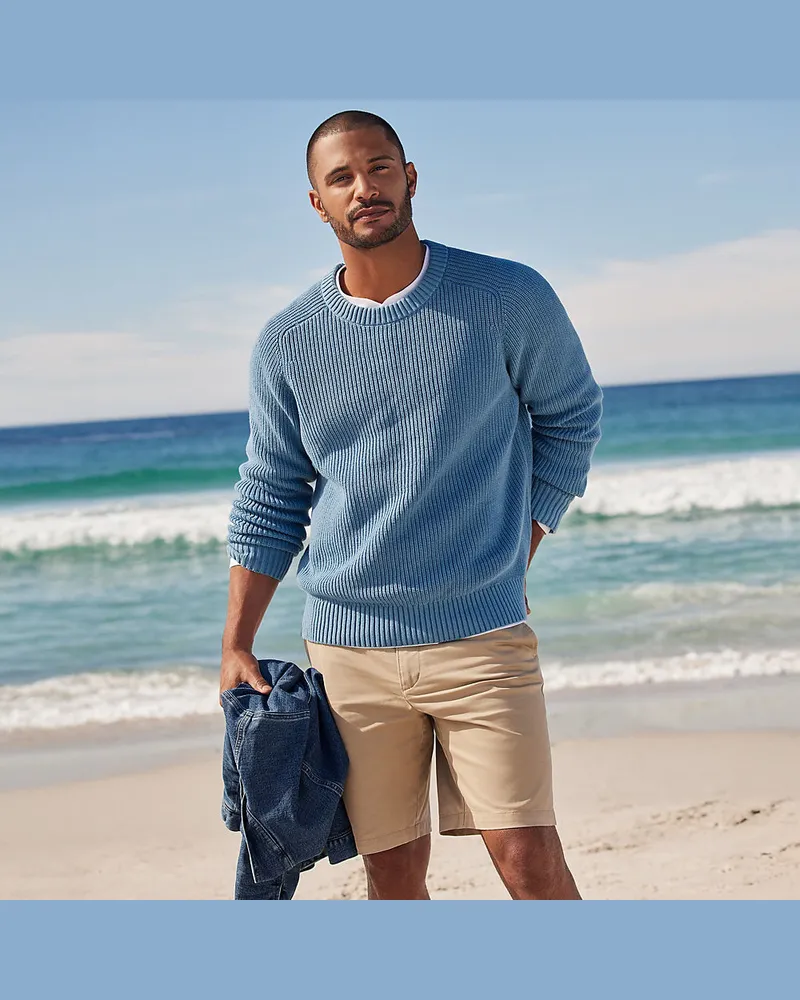 Lands' End Chino-Shorts mit Stretch, Classic Fit, Herren, Größe regular, Beige, Baumwoll-Mischung, by Beige