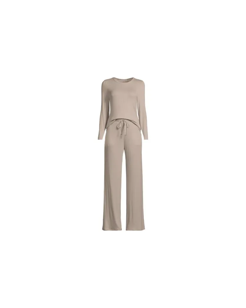 Lands' End Pyjama-Set aus Viskose, Damen, Größe regular, Pink, Viskose, by Pink