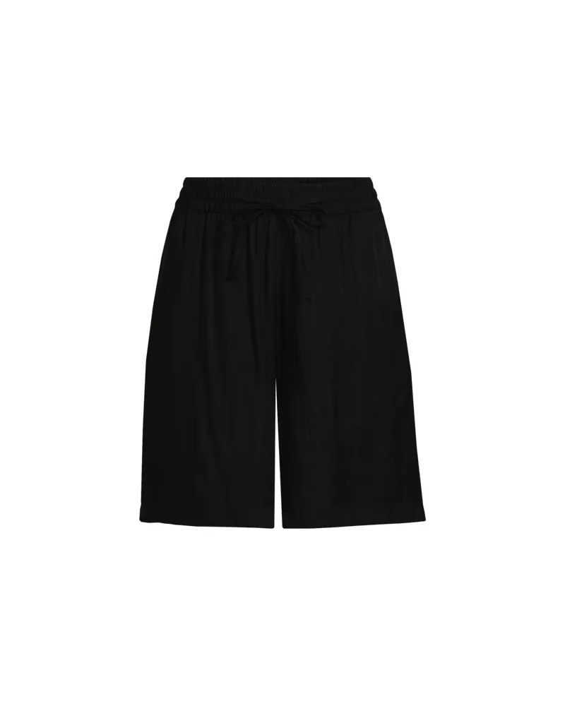 Lands' End Schlupfshorts Ready to Go mit Bändchenzug, Damen, Größe regular, Schwarz, Nylon/Viskose, by Schwarz