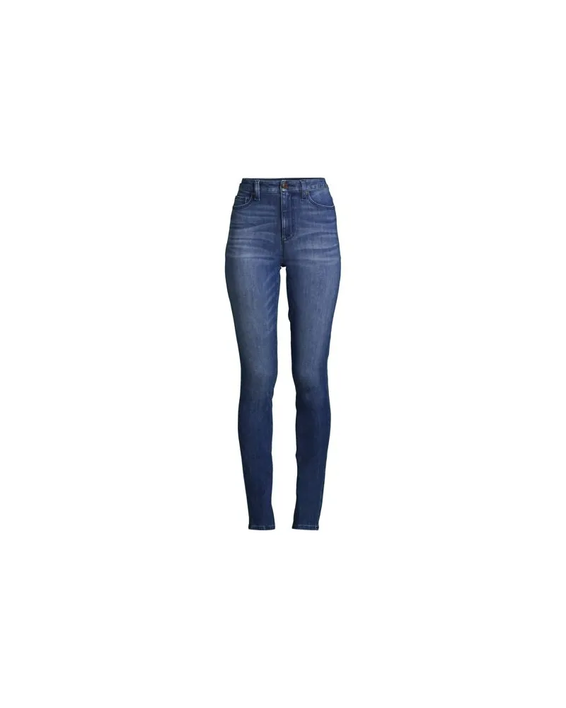 Lands' End Slim Fit 360° Stretch Jeans in Indigo, Damen, Größe petite, Blau, Baumwoll-Mischung, by Blau