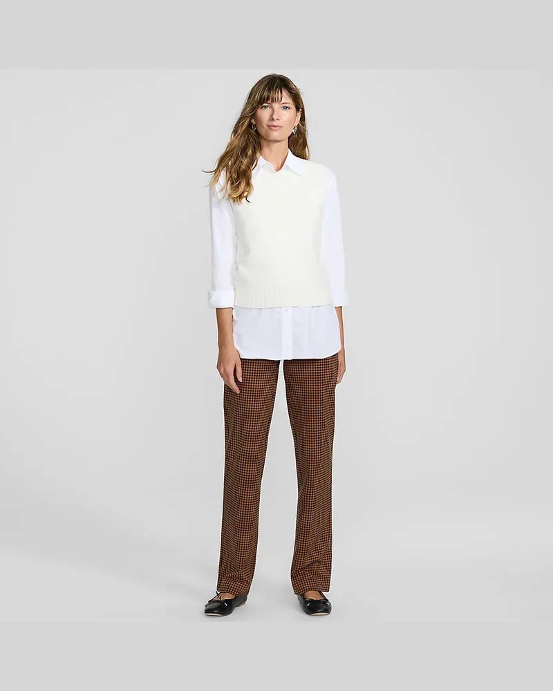Lands' End Starfish Pant Stretch-Freizeithose, Damen, Größe regular, Braun, Baumwoll-Mischung, by Braun