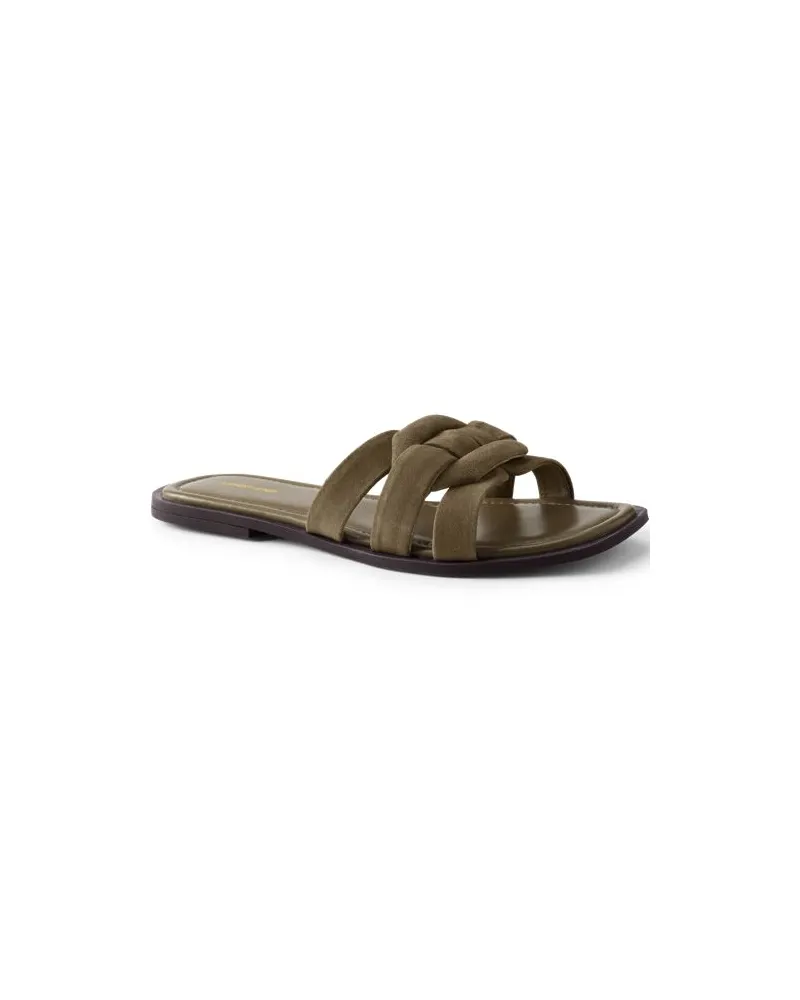 Lands' End Leder-Sandalen, Damen, Größe regular, Beige, Leder, by Beige