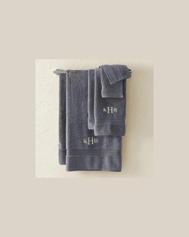 Lands' End Supima Handtuch-Set, Damen, Größe:null regular, Grau, Baumwolle, by Grau