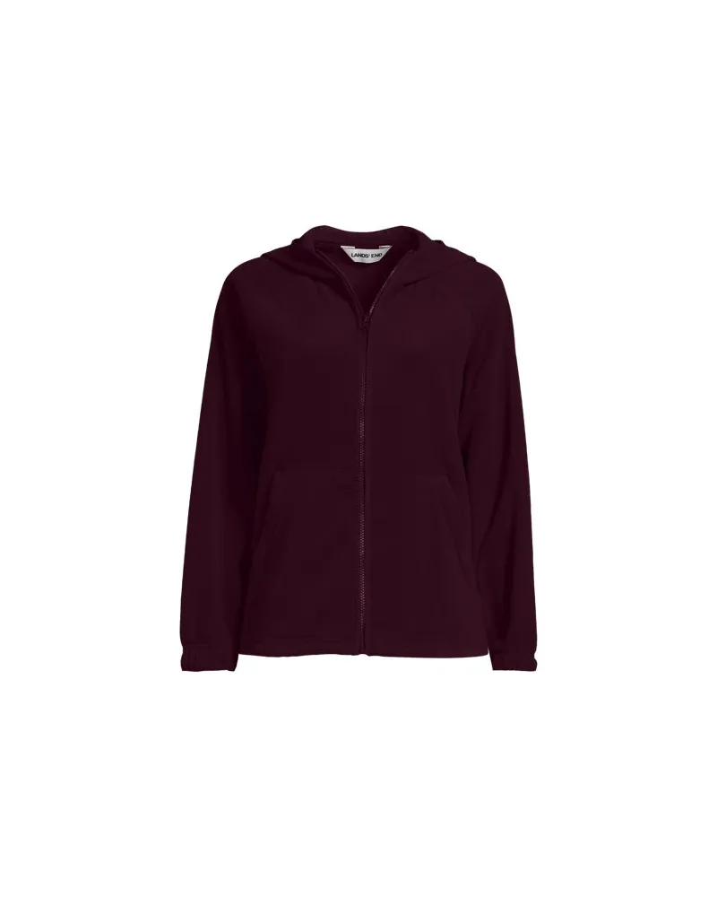 Lands' End Anyweather Fleece-Jacke mit Kapuze, Damen, Größe:32-34 petite, Rot, Polyester, by Rot
