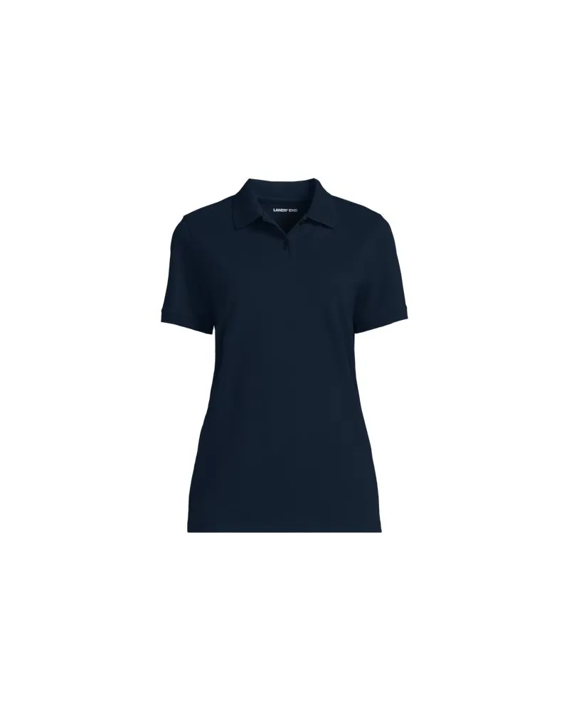 Lands' End Piqué-Poloshirt, Damen, Größe:32-34 regular, Blau, Baumwoll-Mischung, by Blau