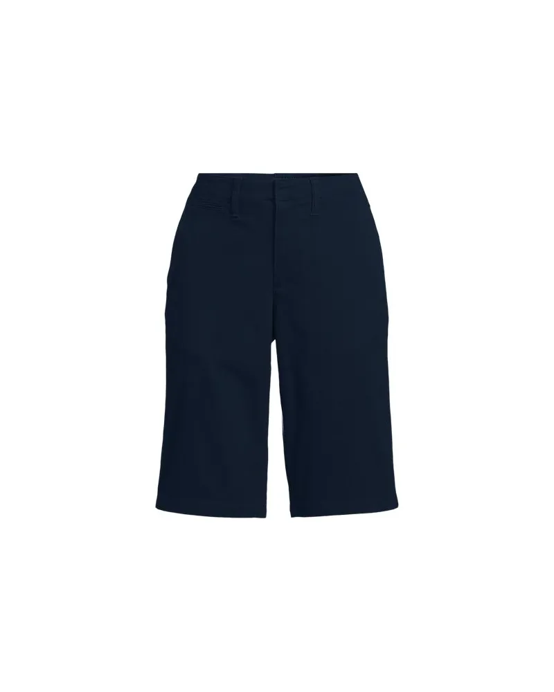 Lands' End Chino-Bermudas, Damen, Größe plus, Blau, Elasthan/Baumwoll-Mischung, by Blau
