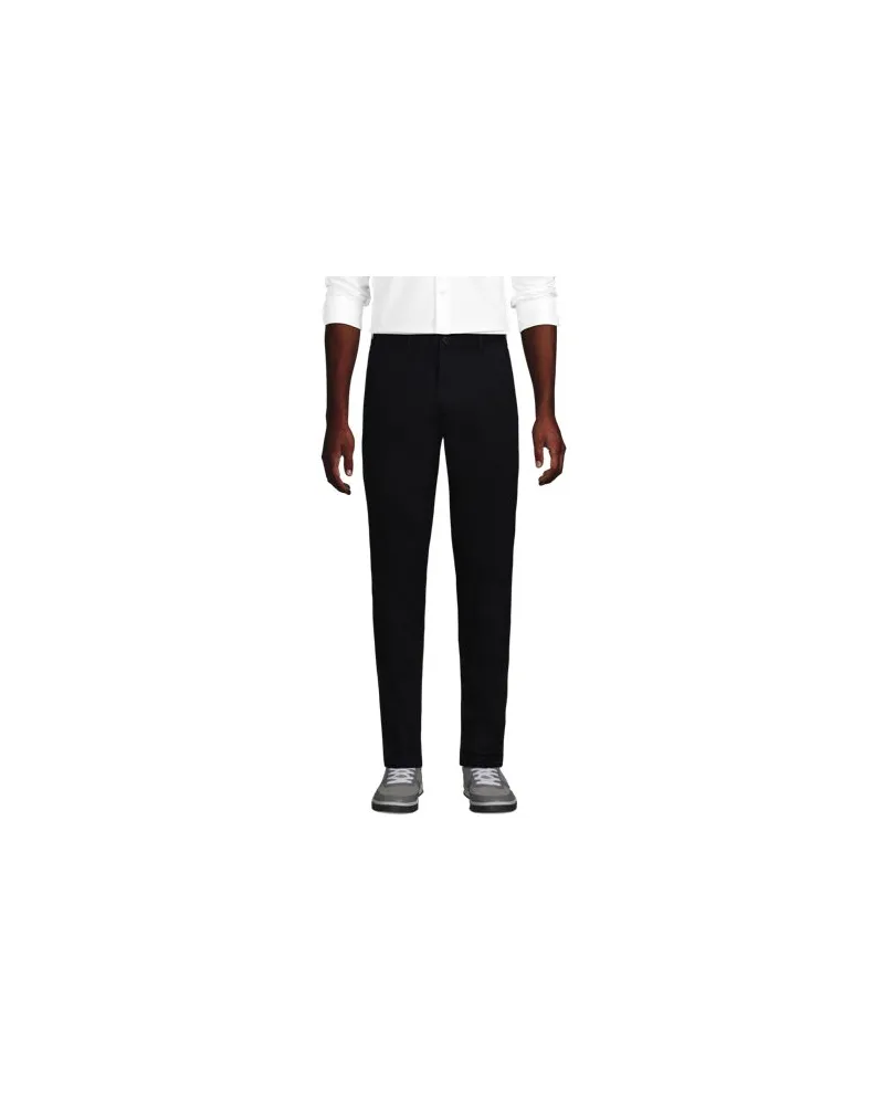 Lands' End Ultimativ-Chino in Wunschlänge, Slim Fit, Herren, Größe regular, Schwarz, Baumwolle/Elasthan/Polyester, by Schwarz