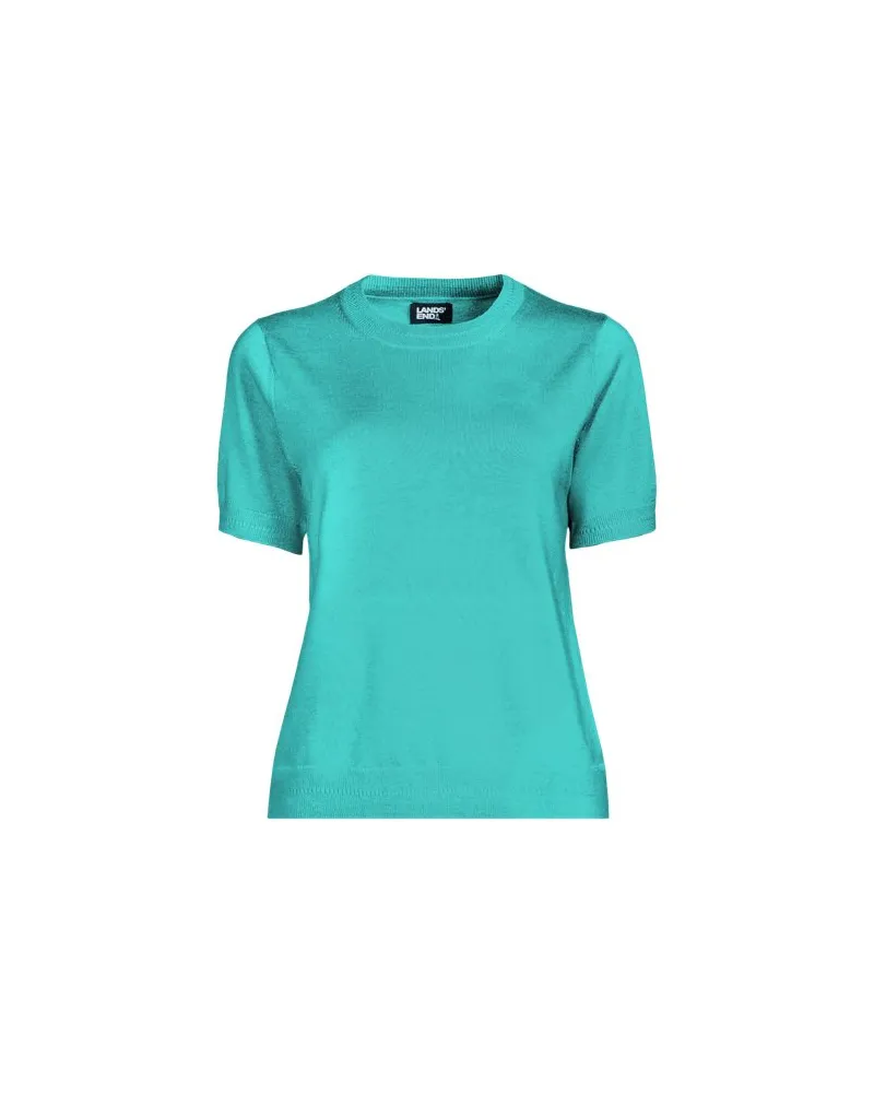 Lands' End Merinopullover mit kurzen Ärmeln, Damen, Größe regular, Sonstige, Wolle, by Sonstige