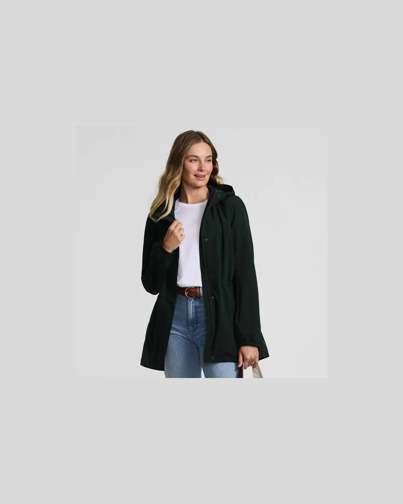 Lands' End Wasserdichte Regenjacke SQUALL mit Packfach, Damen, Größe petite, Grün, Polyester, by Grün