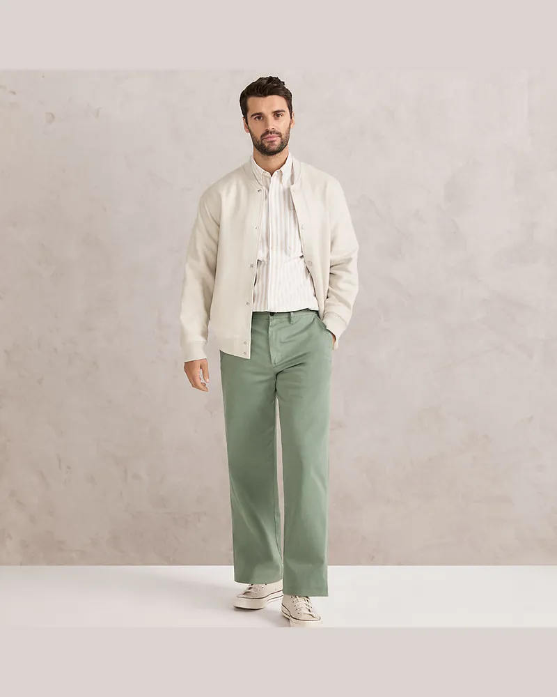 Lands' End Chino-Hose im Straight Fit, Herren, Größe regular, Grün, by Grün
