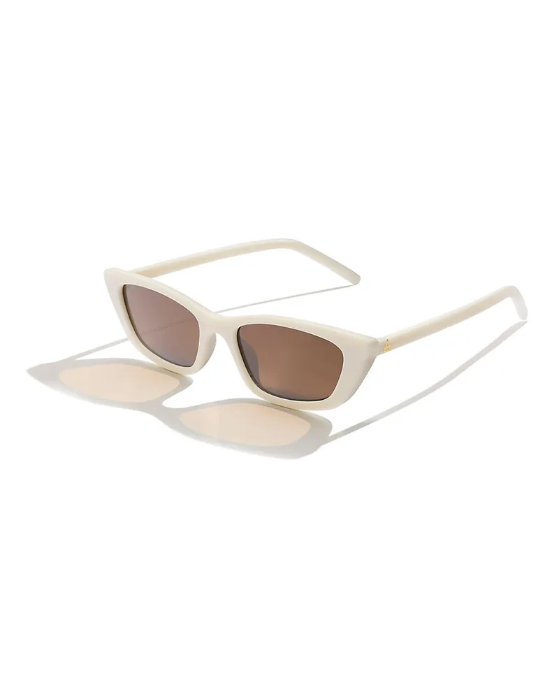 Lands' End TITANIA Cat Eye Sonnenbrille, Damen, Größe:null regular, Weiß, by Weiß