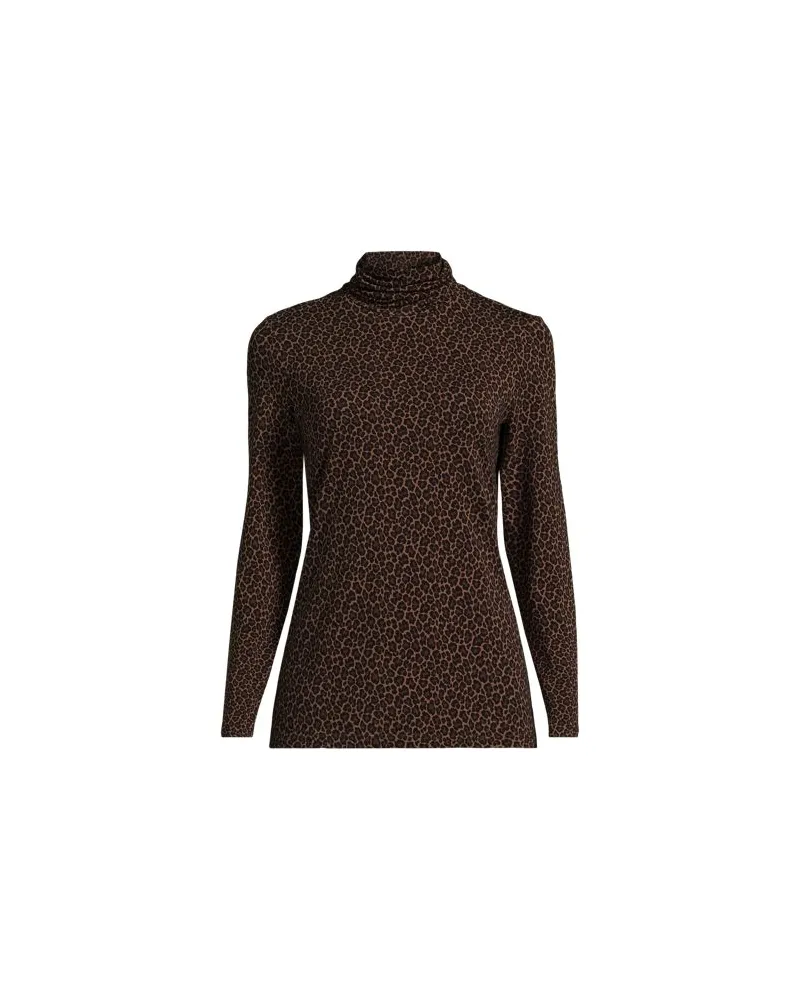 Lands' End Rollkragenshirt aus Baumwoll/Modalmix, Damen, Größe:32-34 regular, Braun, Baumwolle/Elasthan/Baumwolle Modal, by Braun